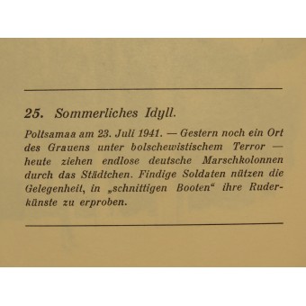 Kampf und Kunst. 25. Sommerliches Idyll, 23. July 1941. Espenlaub militaria